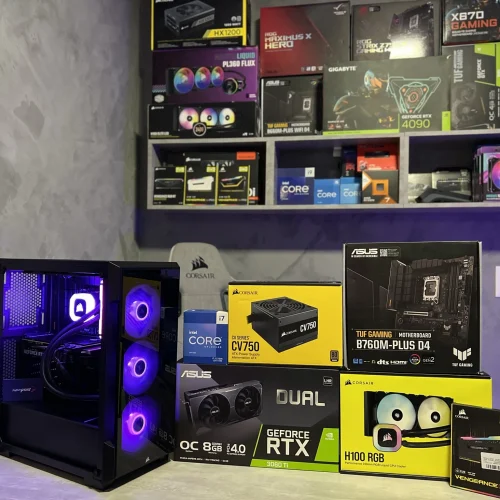 I7 13700K + B760M PLUS TUF GAMING + 32GB DDR4 CORSAIR + RTX 3060TI ASUS DUAL 8GB OC + SSD 1TB KINGSTON FURY + CORSAIR CV750W + GABINETE 220T CORSAIR (37)