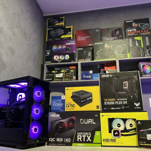 I7 13700K + B760M PLUS TUF GAMING + 32GB DDR4 CORSAIR + RTX 3060TI ASUS DUAL 8GB OC + SSD 1TB KINGSTON FURY + CORSAIR CV750W + GABINETE 220T CORSAIR (41)