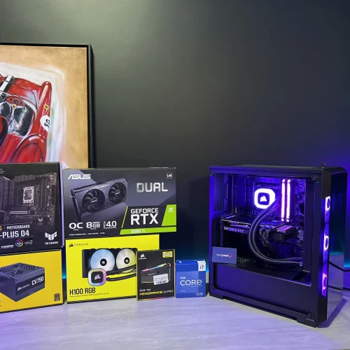 I7 13700K + B760M PLUS TUF GAMING + 32GB DDR4 CORSAIR + RTX 3060TI ASUS DUAL 8GB OC + SSD 1TB KINGSTON FURY + CORSAIR CV750W + GABINETE 220T CORSAIR (51)